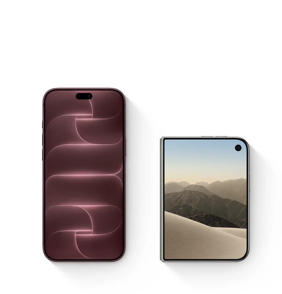 iPhone 18 Pro Max в цвете Burgundy и складной iPhone Duo в сложенном виде