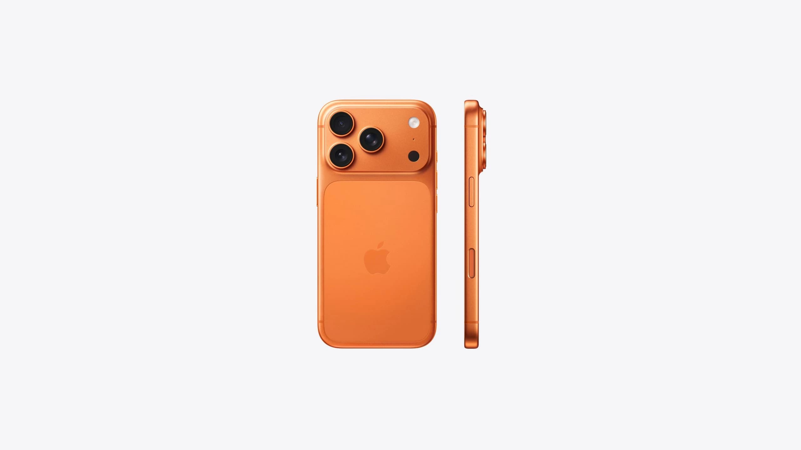 iPhone 17 Pro, Cosmic Orange, ракурс 2